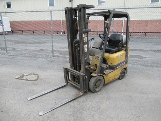 CATERPILLAR Model GC15K, 2,000 lb. Solid Tired Forklift, s/n AT81D00114, powered by LP gas engine