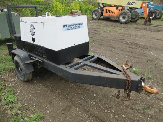 MULTIQUIP Whisper Weld Portable Welder/Generator, s/n 4726475, powered by Kubota diesel engine, 300
