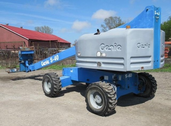 2008 GENIE Model S40, 40', 4x4 Aerial Lift, s/n S4008-15219, powered by Perkins diesel engine and