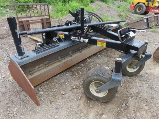 LEVEL BEST Laser Grading Box, 8' moldboard, hydraulic controls (Skid Steer) (Purchased New)