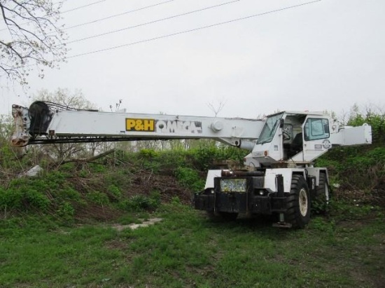 1990 P&H Model Century 122, 22 Ton Hydraulic Rough Terrain Crane, s/n 55974, powered by Cummins 6