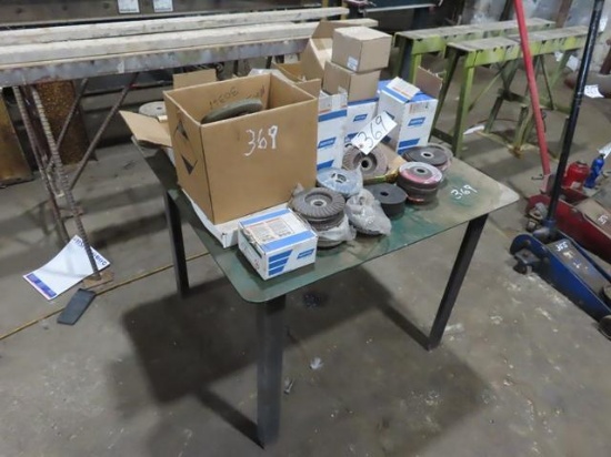 Sanding and Grinding Discs and Wheels, and Metal Table