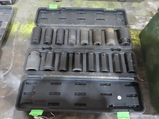 (2) PITTSBURGH 3/4" Impact Socket Sets