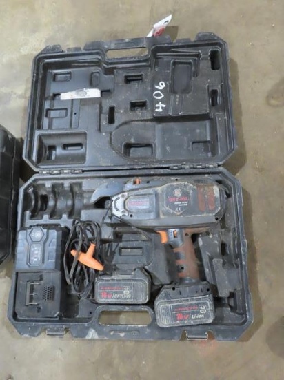 BN BNT040X Cordless Rebar Tie Gun, with charger and (2) batteries