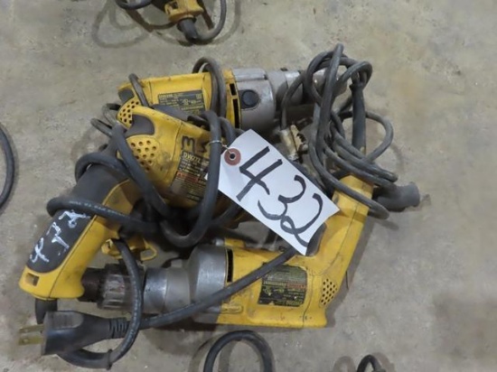 (2) 3/8" Drills and Drywall Screw Gun