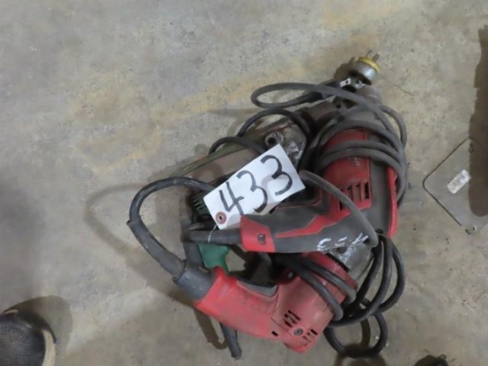 (3) 3/8" Electric Drills