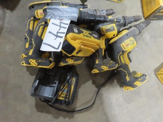 (5) DEWALT DCF622 Cordless Screw Drivers, with (1) battery and charger