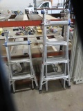 (2) WERNER Extendable Aluminum Step Ladders