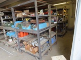 (3) Metal Racks and Contents Including: snap ties, foundation bolts, door hardware, and