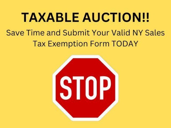 FORMS AVAILABLE FOR DOWNLOAD - SEE LINKS BELOW THIS NOTICE! Sales Tax will be collected on all items