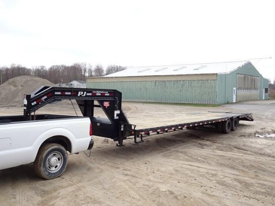 2022 PJ Model 3F492 Tandem Axle Gooseneck Trailer, VIN# 4P53F4923N1380840, equipped with 35' deck,