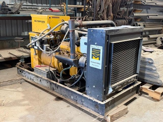 1993 GENERAC/OLYMPIAN Model 93A03505-S, 30KW Skid Mounted Gen Set, s/n 2009035, 37.5KVA, 277/480