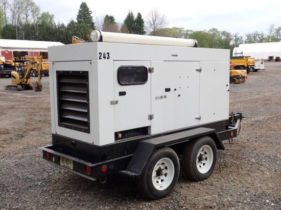 TEREX Model OCJ60SQ, 72KVA Portable Generator, s/n ERG-06585, powered by JD 4045T diesel engine,