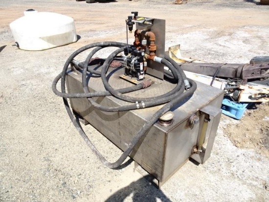 Stainless Steel Transfer Tank, with Graco diaphragm pump