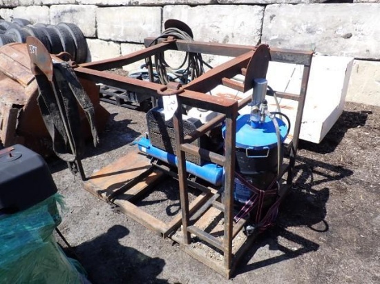 Skid Mounted Pneumatic Luber, with gas powered air compressor
