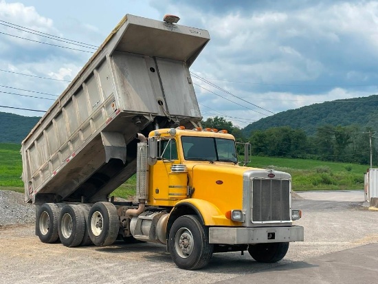 2003 PETERBILT Model 357 Tri-Axle Dump Truck, VIN# 1NPALB0X33D589670, powered by Cat C-15, 435HP