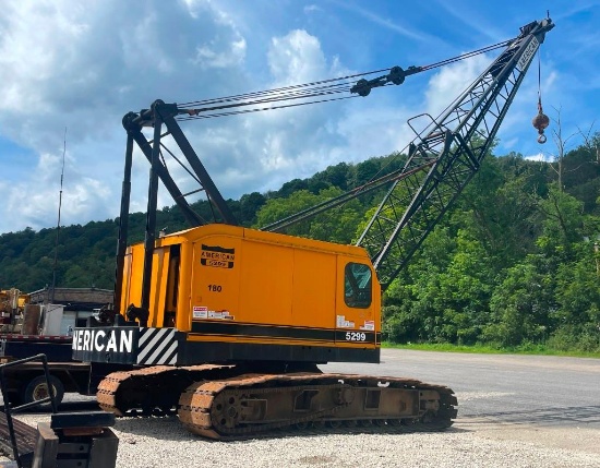 1975 AMERICAN Model 5299 Crawler Crane, s/n GS17913W, powered by Detroit diesel engine and twin disc