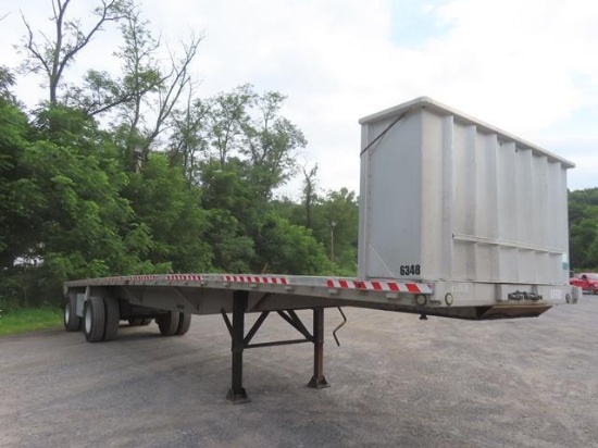 1992 REITNOUR 45' Spread Axle Aluminum Flatbed Trailer, VIN# 1RNF45A22NR000805, equipped with 94"