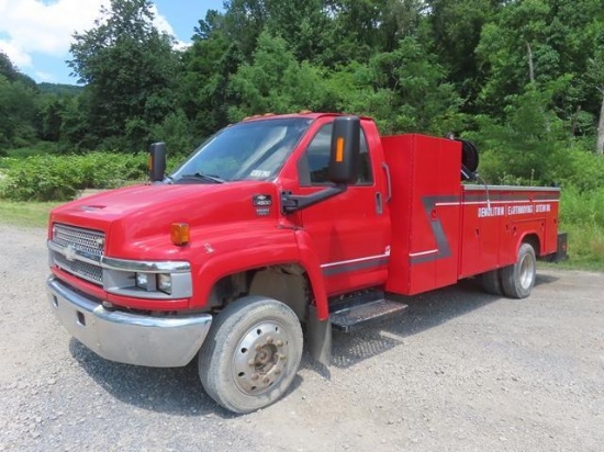 2003 CHEVROLET Model C4500 Service Truck, VIN# 1GBC4E1163F504807, powered by Duramax diesel engine