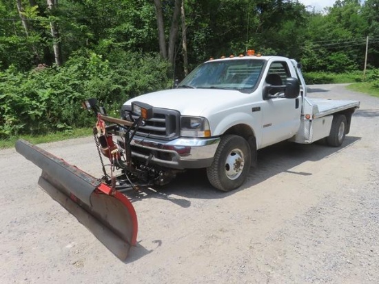 2004 FORD Model F-350XL Super Duty Flatbed Truck, VIN# 1FDWF37P94ED97970, powered by Powerstoke