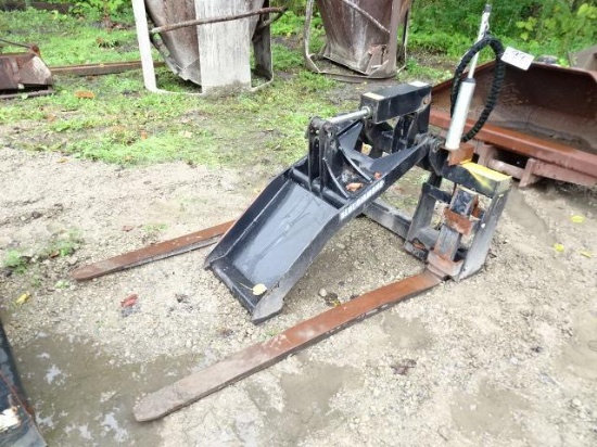 BLUE DIAMOND 60" Fork Attachment, with hydraulic thumb (Skid Steer)