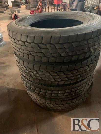 (4) 285/75 R24.5 Roadmaster Tires