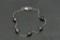 Freshwater Cultured 5 Black Pearl Bracelet Freshwater Cultured 5 Black Pearl Bracelet, on a silver c