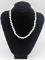 FreshWater White 6-6.4mm Pearl Necklace 18â€ w/ Ste The classic pearl strand features nearly round