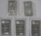 10 troy ounce silver bars This lot contains (3) NTR Metals Barâ€™s and (2) Silvertowne Barâ€™s.  The
