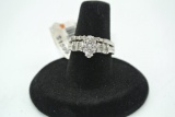 1/2 ctw Bridal Ring Set 1/2 Total Carat Weight Diamond Bridal 2 Ring Set. Set In A 10kt White Gold S