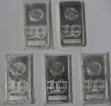 10 troy ounce silver bars The Highland Mint 10 oz .999 fine Silver Bar depicts an image of the iconi