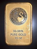 10 ounce The Perth Mint Australia Gold Bars Meticulously struck from .9999 fine Gold and featuring t