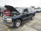 04 Chevrolet Tahoe  Subn BL 8 cyl  4X4; Started with Jump on 12/10/2020 AT PB PS R AC PW VIN: 1GNEK1