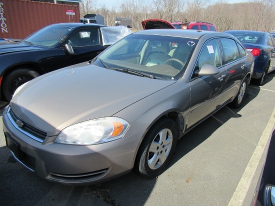 "07 Chevrolet Impala  4DSD GL 6 cyl  Started with Jump on 3/23/21 AT PB PS R AC PW VIN: 2G1WB58KX793