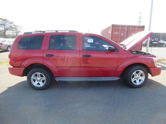 "05 Dodge Durango  Subn RD 8 cyl  Started with Jump on 3/23/21 AT PB PS R AC PW VIN: 1D4HD48D15F6192