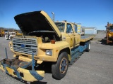 90 Ford F600  Stake Body YW 6 cyl  Diesel; Started with Jump on 4/8/21 PB PS VIN: 1FDNK64P0LVA42293;