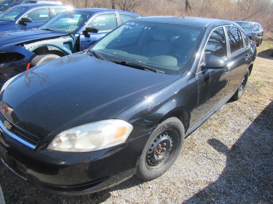 09 Chevrolet Impala  4DSD BK 6 cyl  Started with Jump on 3/22/21 AT PB PS R AC PW VIN: 2G1WB57K99132