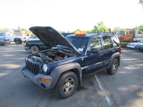 04 Jeep Liberty  Subn BL 6 cyl  4X4; Started  with Jump on 6/23/21 AT PB PS R AC PW VIN:  1J4GL48K84
