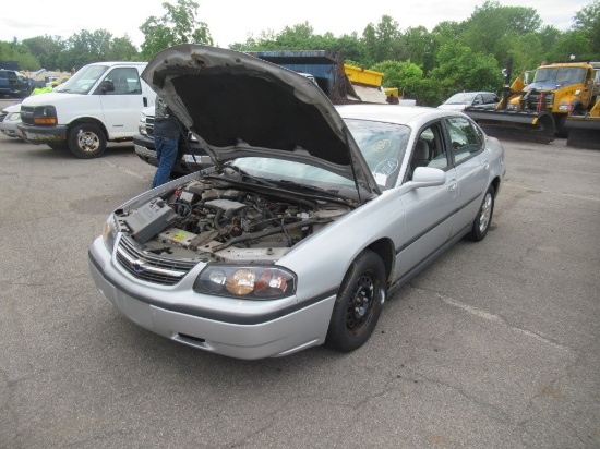 00 Chevrolet Impala  4DSD GY 6 cyl  Started  with Jump on 6/23/21 AT PB PS R AC PW VIN:  2G1WF52E3Y9