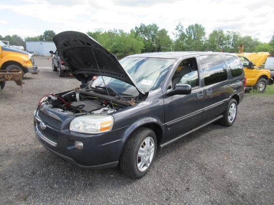 08 Chevrolet Uplander  Mini Van GY 6 cyl   Started with Jump on 6/23/21 AT PB PS R AC PW  VIN: 1GNDV