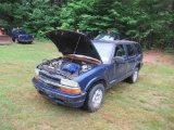 04 Chevrolet Blazer  Subn BL 6 cyl  4X4; Started with Jump on 7/7/21 AT PB PS R AC PW VIN: 1GNDT13X1