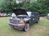 01 Ford F250  Pickup GR 8 cyl  4X4; Started with Jump on 7/7/21 AT PB PS R AC VIN: 1FTNX21L41ED00750