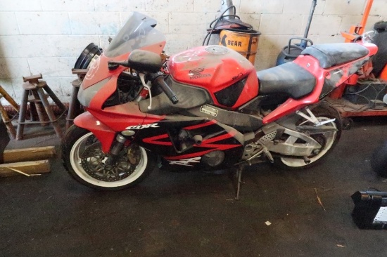 03 Honda CBR-900  Motorcycle RD 4 cyl VIN: JH2SC50033M101566; Defects: SEIZURE/DEFECTS UNKNOWN!!