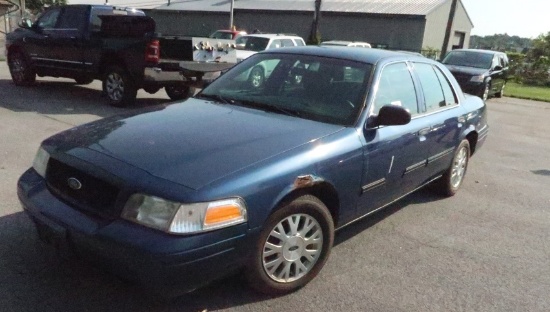 "10 Ford Crown Victoria  4DSD BL 8 cyl  Started w Jump on 8/25/21 AT PB PS R AC PW VIN: 2FABP7BV4AX1