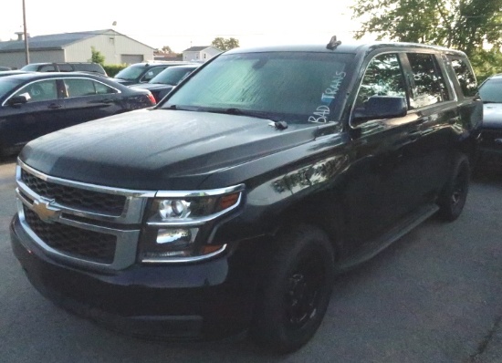 "16 Chevrolet Tahoe  Subn BK 8 cyl  4X4; Started w Jump on 8/25/21 AT PB PS R AC PW VIN: 1GNSKDEC1GR