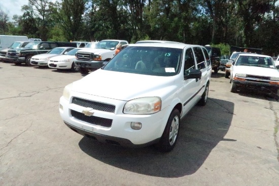 07 Chevrolet Uplander  Subn WH 6 cyl  Start 8/30 AT PB PS R AC PW VIN: 1GNDV23W47D204843; Defects: F