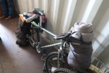 Gray Marin Muirwoods Mountain Bicycle; incl. (2) saddle bags with personal effects and sleeping bag