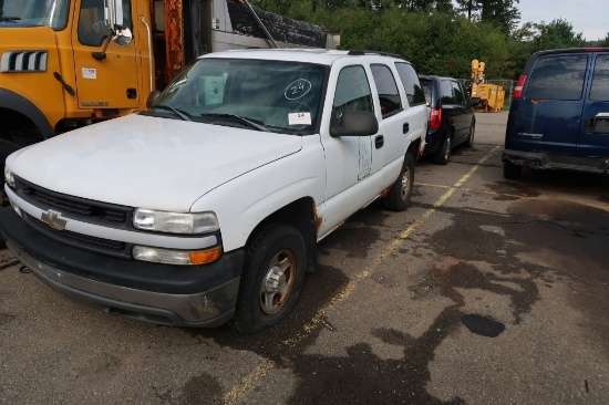 04 Chevrolet Tahoe  Subn WH 8 cyl  Did not Start on 9/14/21 AT PB PS VIN: 1