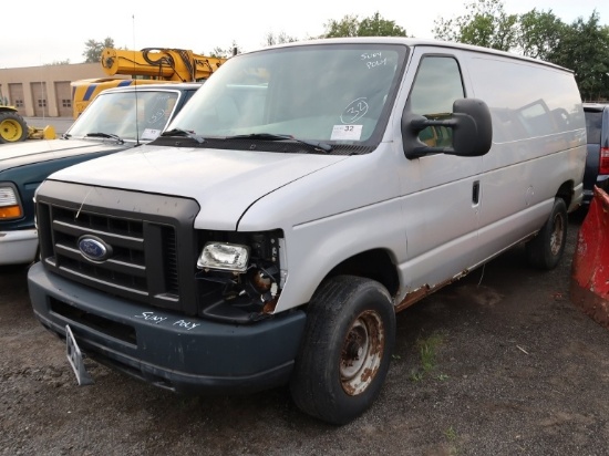 08 Ford E250  Van GY 8 cyl  Missing Steering Column; Didnt Start 9/21/21 AT PB PS R AC VIN: 1FTNE24W