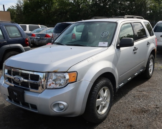 12 Ford Escape  Subn GY 6 cyl  4X4; Did not Start on 9/21/21 AT PB PS R AC PW VIN: 1FMCU9DG1CKA15334